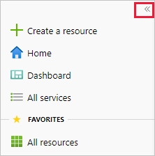 Screenshot of the Azure portal menu in docked mode.
