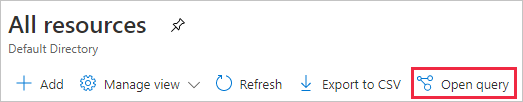 Open Azure Resource Graph query