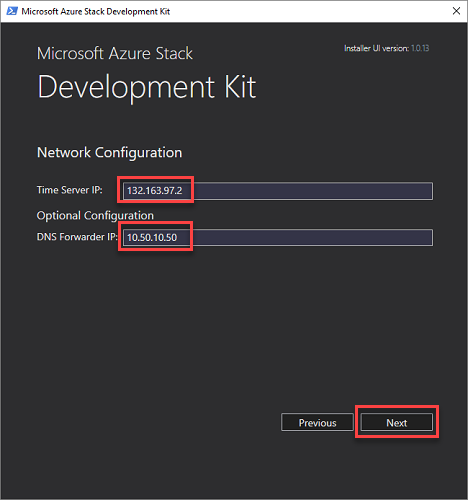 DNS forwarder and network configuration in ASDK