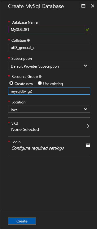 Create a test MySQL database