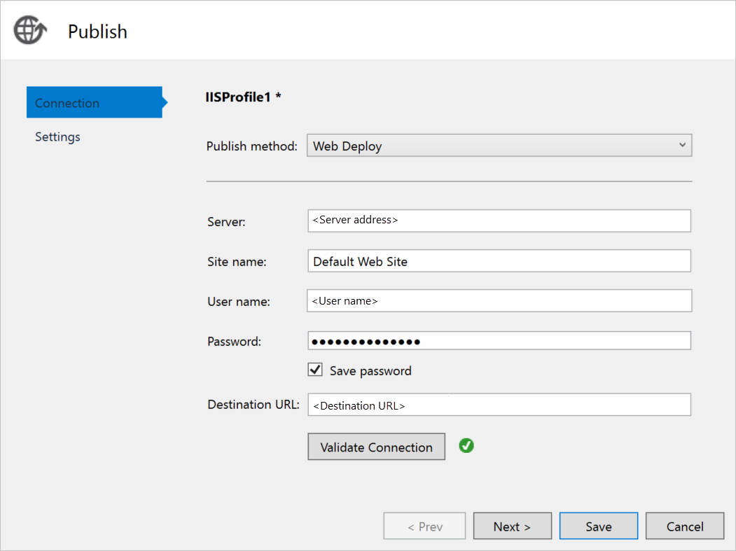 Deploy an ASP.NET web app - configure Web Deploy