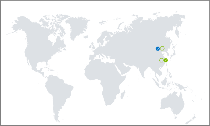 Region map in the Azure portal