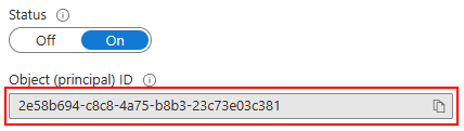 Retrieving the object ID of a system-assigned identity