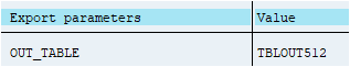 Get values in output table