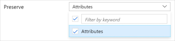 Copy activity preserve metadata