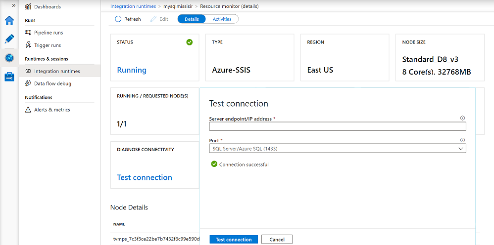 Monitor your Azure-SSIS IR - DIAGNOSE tile