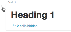 Collapsed cells under Markdown heading