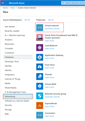 Create a virtual network on Azure portal