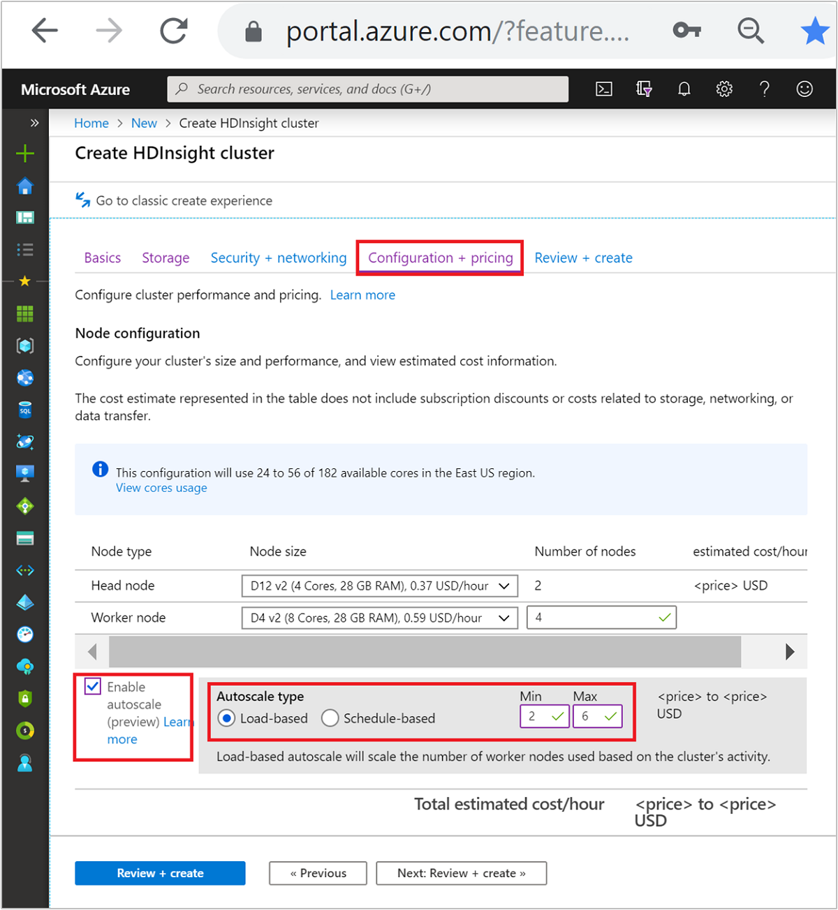 Enable worker node load-based autoscale.