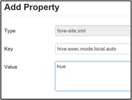 Apache Hive exec mode local auto.