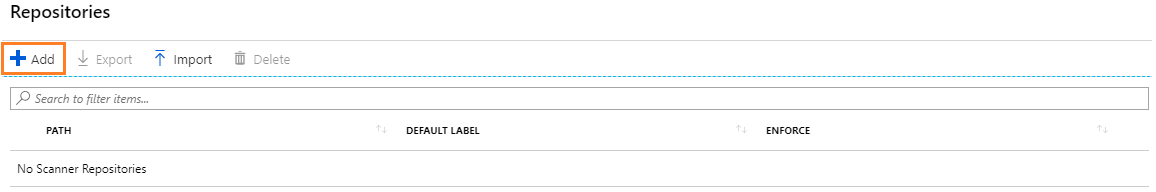 Add data respository for the Azure Information Protection scanner