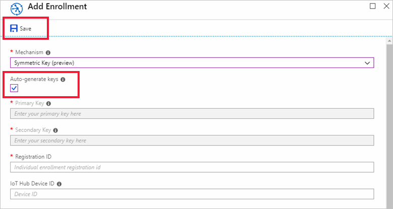 Auto Generate symmetric keys