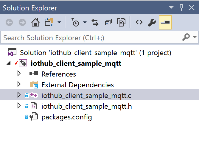 Visual Studio Solution Explorer