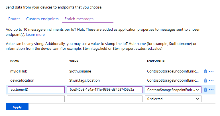 Screenshot of table with all enrichments added.