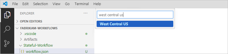 Screenshot that shows Explorer pane with locations list and "China East 2" selected.