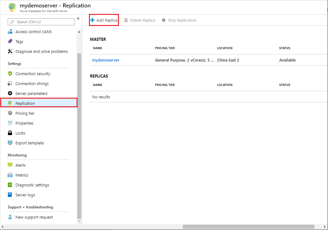 Azure Database for MariaDB - Replication