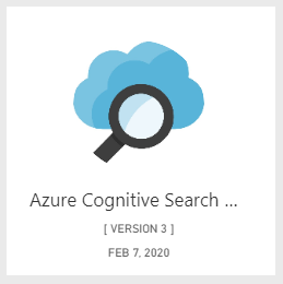 Screenshot showing the Azure Cognitive Search app to select from the list of apps.