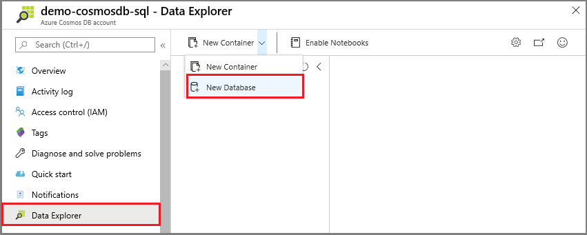 Create a new database