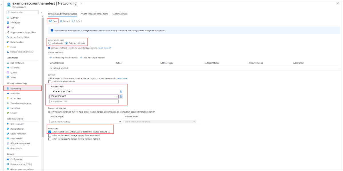 Configuring firewall and virtual network settings to work with Azure File sync