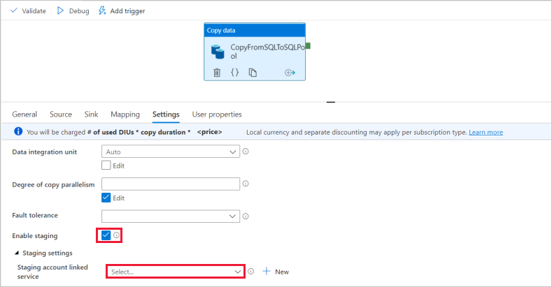 Enable staging