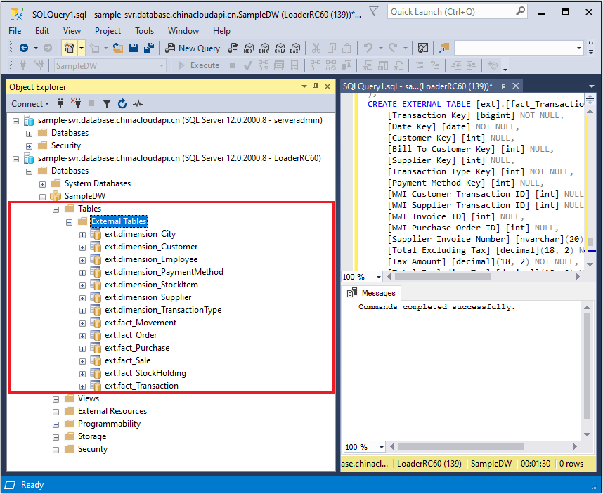 View external tables