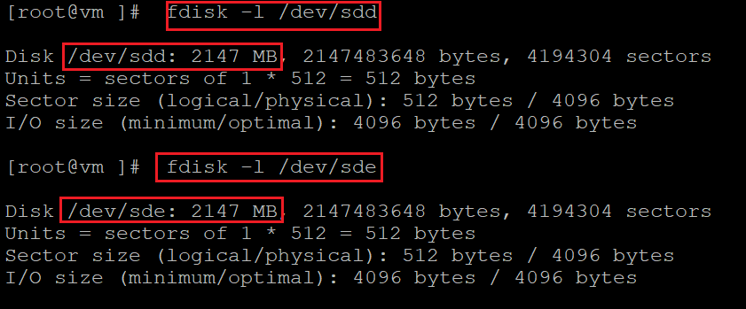 Screenshot showing the code that checks the size of disks. The results are highlighted.