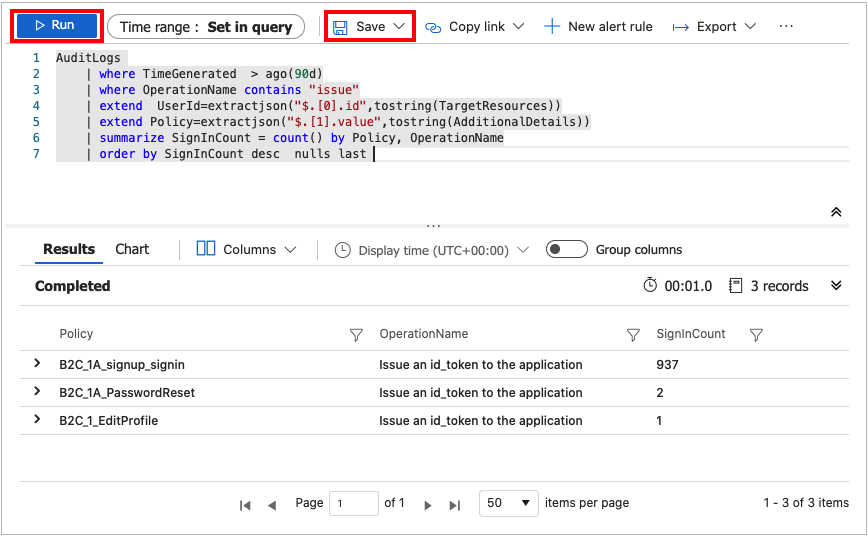 Log Analytics 日志编辑器