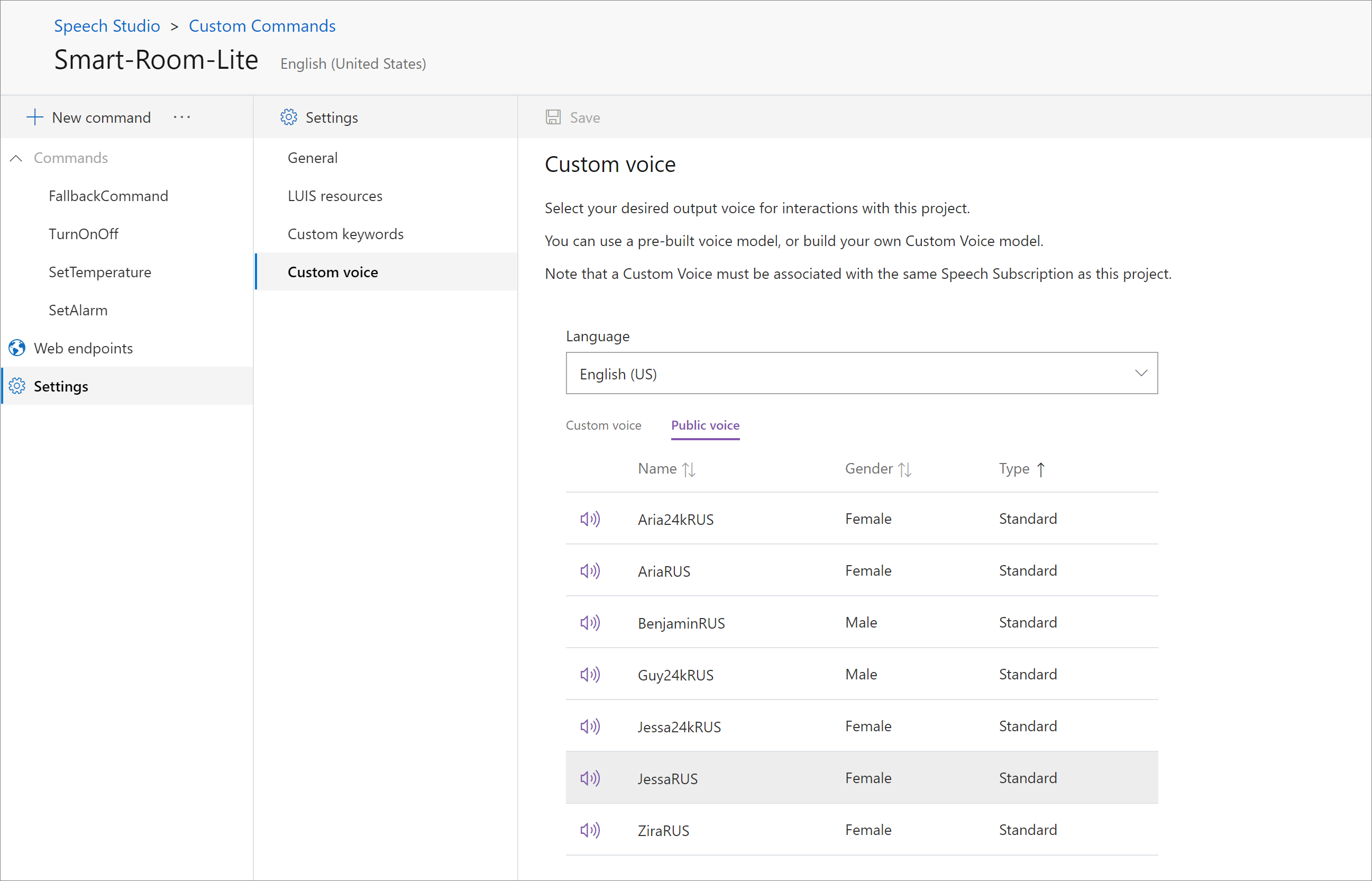 Screenshot showing sample sentences and parameters.