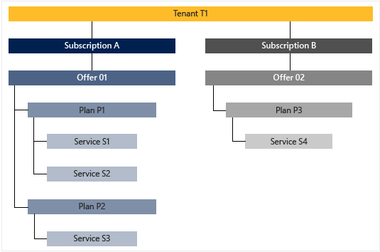 Tenant subscription with offers and plans