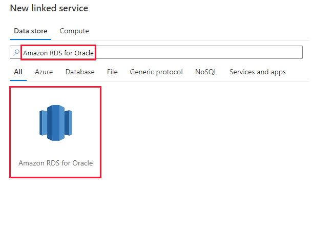 Amazon RDS for Oracle 连接器的屏幕截图。