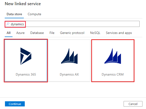 Dynamics 365 连接器的屏幕截图。