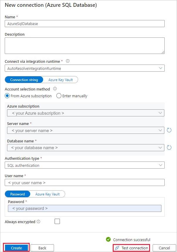 配置 Azure SQL DB