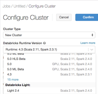 选择 Databricks Light