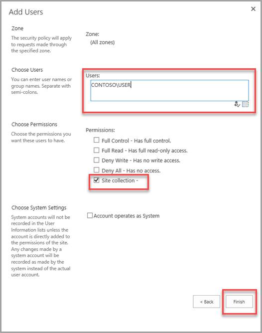 Add user to new permissions options