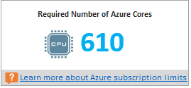 Deployment Planner 中的所需 Azure 核心数