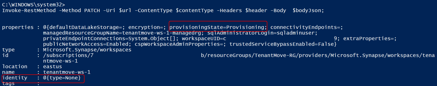 Screen shot of how to Disable SAMI PowerShell.