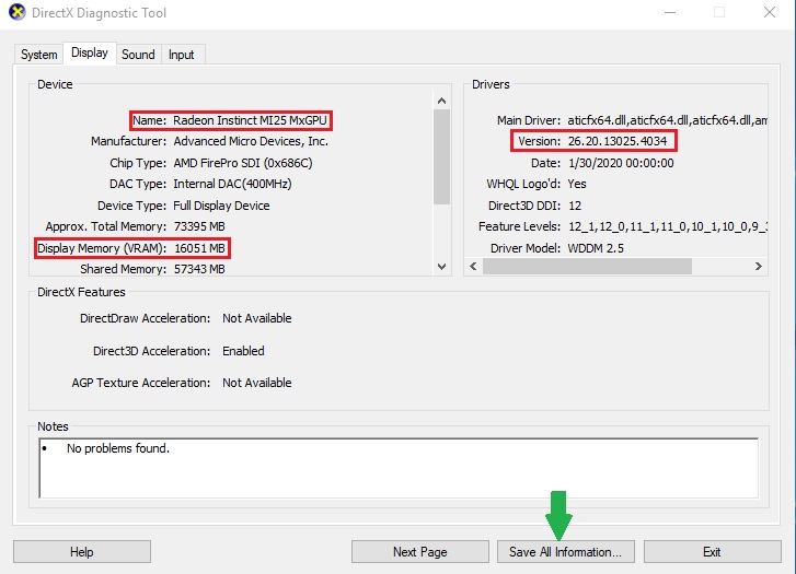 此屏幕截图显示了 Azure NVv4 VM 上 Radeon Instinct MI25 卡的 1/2 分区。